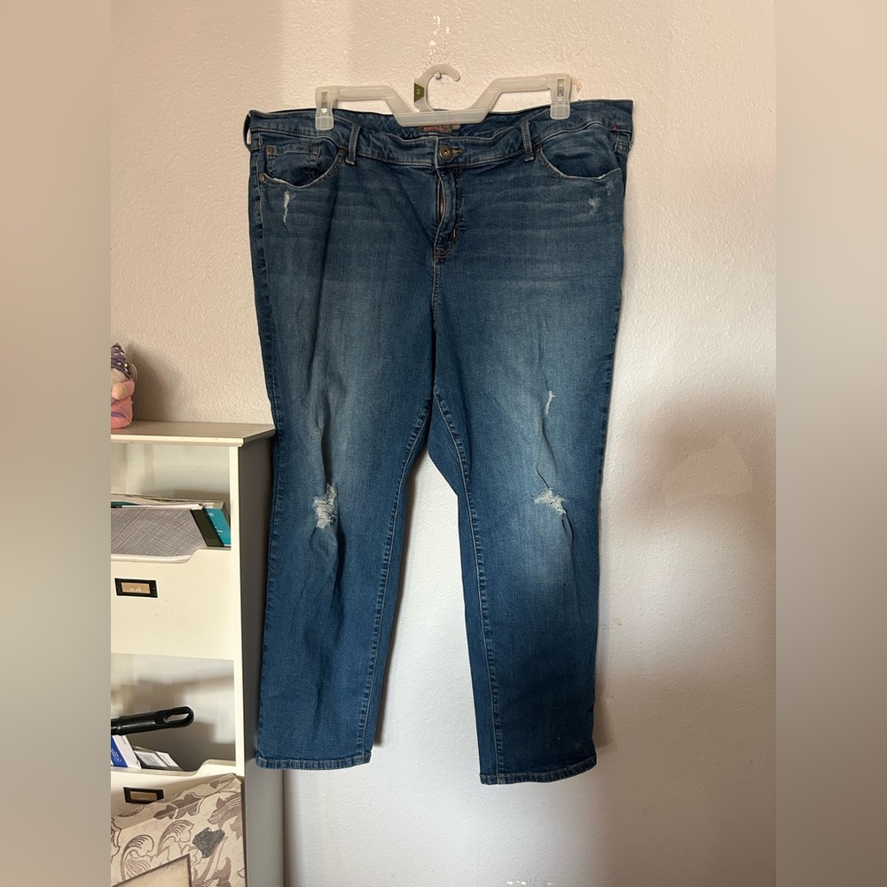 Torrid boyfriend straight leg vintage stretch Classic Blue Denim Jeans